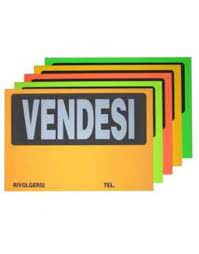 CARTELLO CARTONE VENDESI 20X30