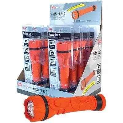 CFG LUCEQUADRA TORCIA RUBBER 3 LED 2 AA