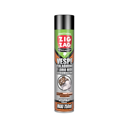 ZIG ZAG SPECIALIST VESPE CALABRONI E LORO NIDI SCHIUMOGENO VASPAIO SCHIUMA MAXI SPRAY 750ML