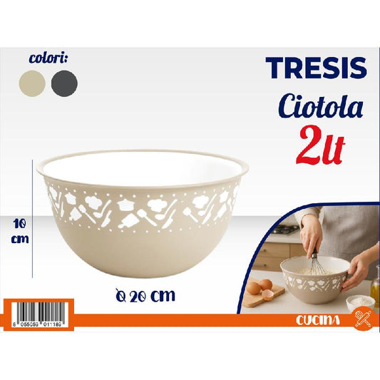 TRESIS KITCHEN CIOTOLA 2L CM.20X10H COLORI ASSORTITI