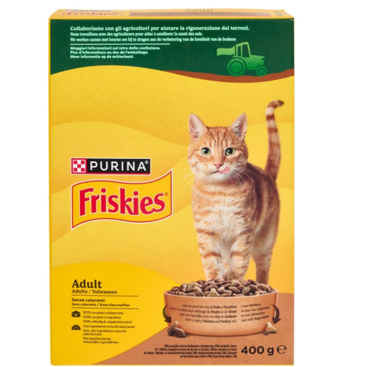 FRISKIES CROCCANTINI 400G ADULT CON POLLO E TACCHINO E CON VERDURE