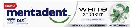 MENTADENT DENTIFRICIO 75ML WHITE SYSTEM BICARBONATO