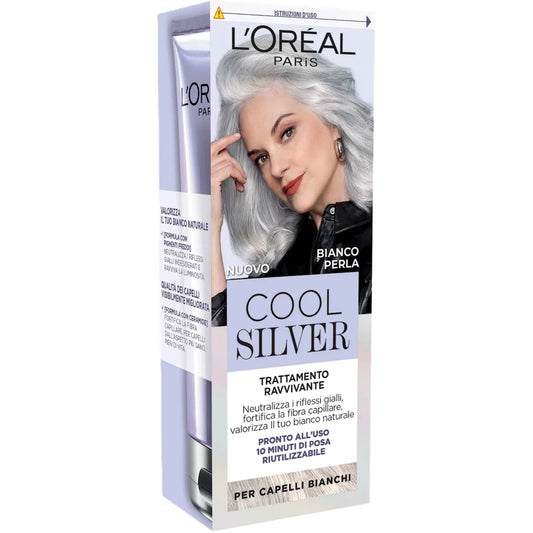 L'OREAL COOL SILVER TRATTAMENTO RAVVIVANTE PER CAPELLI BIANCHI 14ML 02 BIANCO PERLA