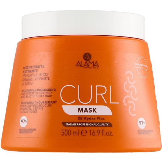 ALAMA PROFESSIONAL CURL MASK 500ML DISCIPLINANTE NUTRIENTE PER CAPELLI RICCI IDRATATI,DEFINITI,ELASTICI