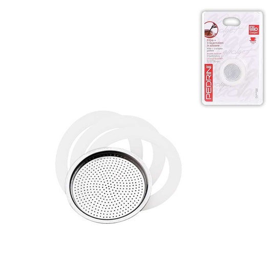 PEDRINI RICAMBIO CAFFETTIERA FILTRO + 3 GUARNIZIONI 1/2 TAZZA 9080