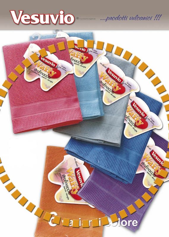 VESUVIO MICROFIBRA WAFFY STROFINACCIO CM.40X40 COLORI ASSORTITI