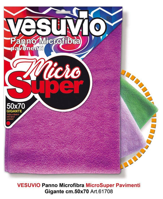 VESUVIO MICROFIBRA PAVIMENTI MICRO SUPER GIGANTE CM.50X70 COLORI ASSORTITI