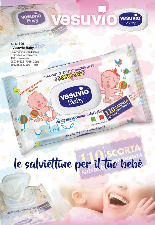 VESUVIO BABY SALVIETTE UMIDIFICATE 110PZ PACCO SCORTA