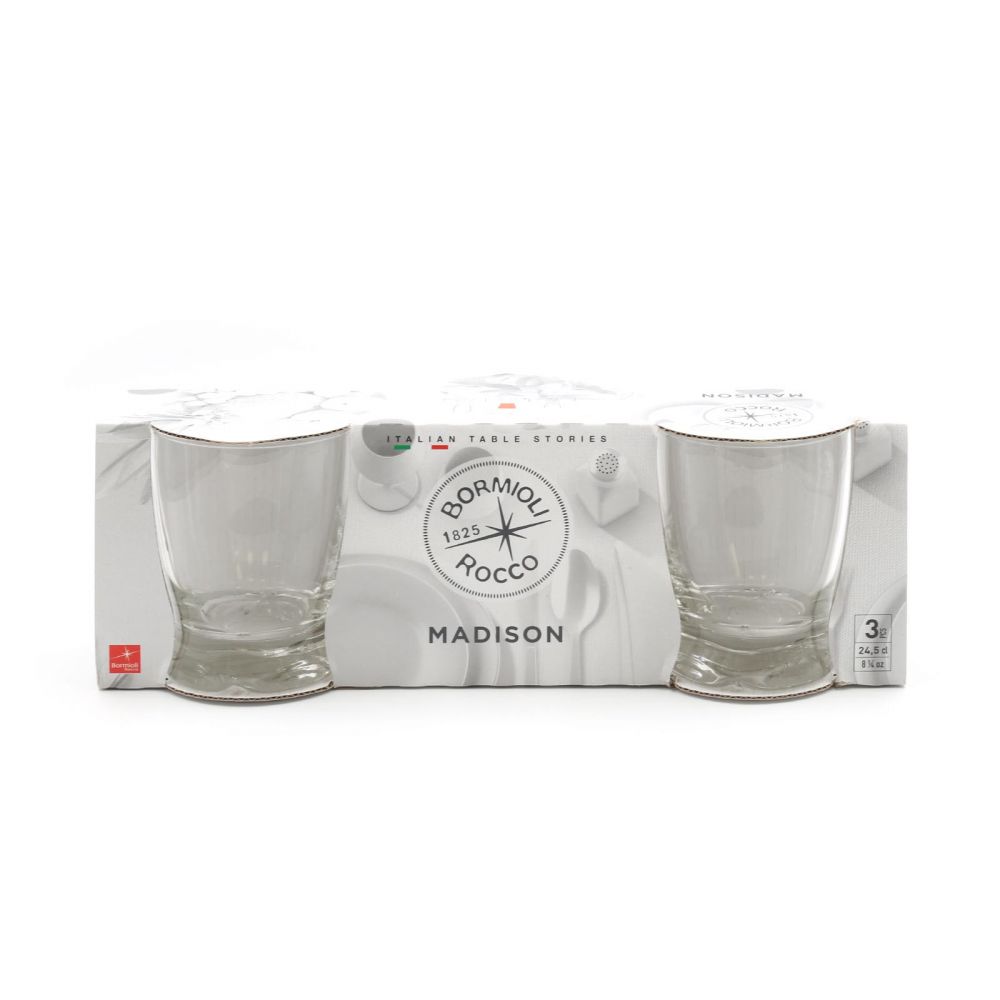 BORMIOLI BICCHIERE MADISON 24,5CL ACQUA X3