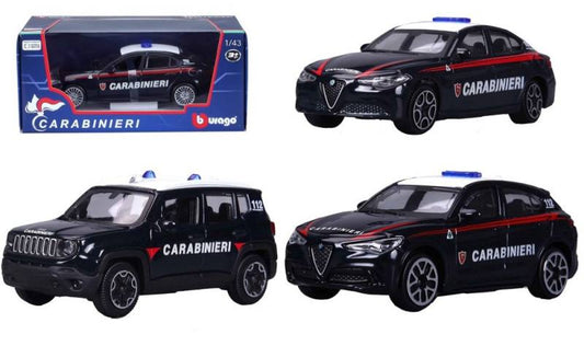 BURAGO MODELLINO CARABINIERI 1:43 3+ AUTO ASSORTITE