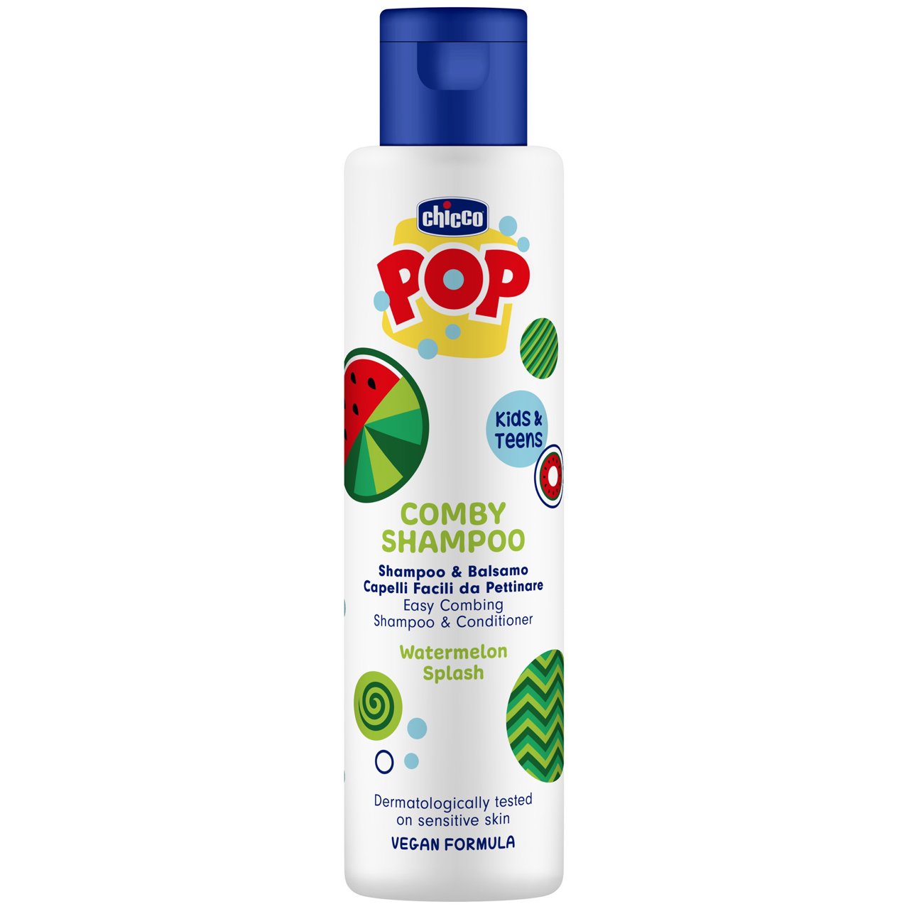 CHICCO POP COMBY SHAMPOO & BALSAMO 250ML WATERMELON SPLASH