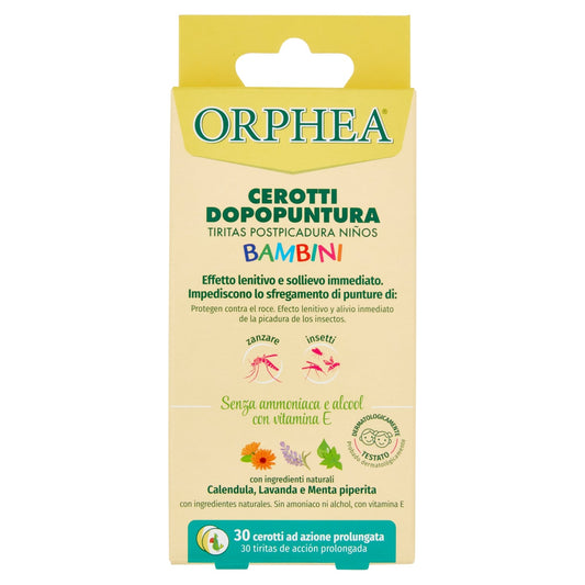 ORPHEA CEROTTI DOPOPUNTURA BAMBINI SENZA AMMONIACA E ALCOOL CON VITAMINA E 30PZ