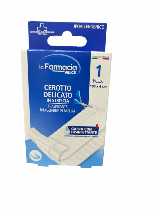 LA FARMACIA VALCE CEROTTO DELICATO IN STRISCIA CM.100X6 1PZ