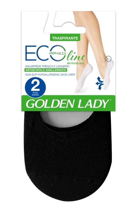 GOLDEN LADY ECOLINE SALVAPIEDE 2 PAIA TG. UNICA NERO