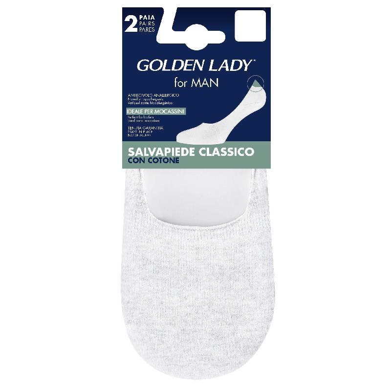 GOLDEN LADY SALVAPIEDE CLASSICO UOMO 39/42 BIANCO 2 PAIA