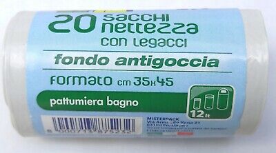 MISTERPACK 20 SACCHI 35X45 12LT PATTUMIERA BAGNO