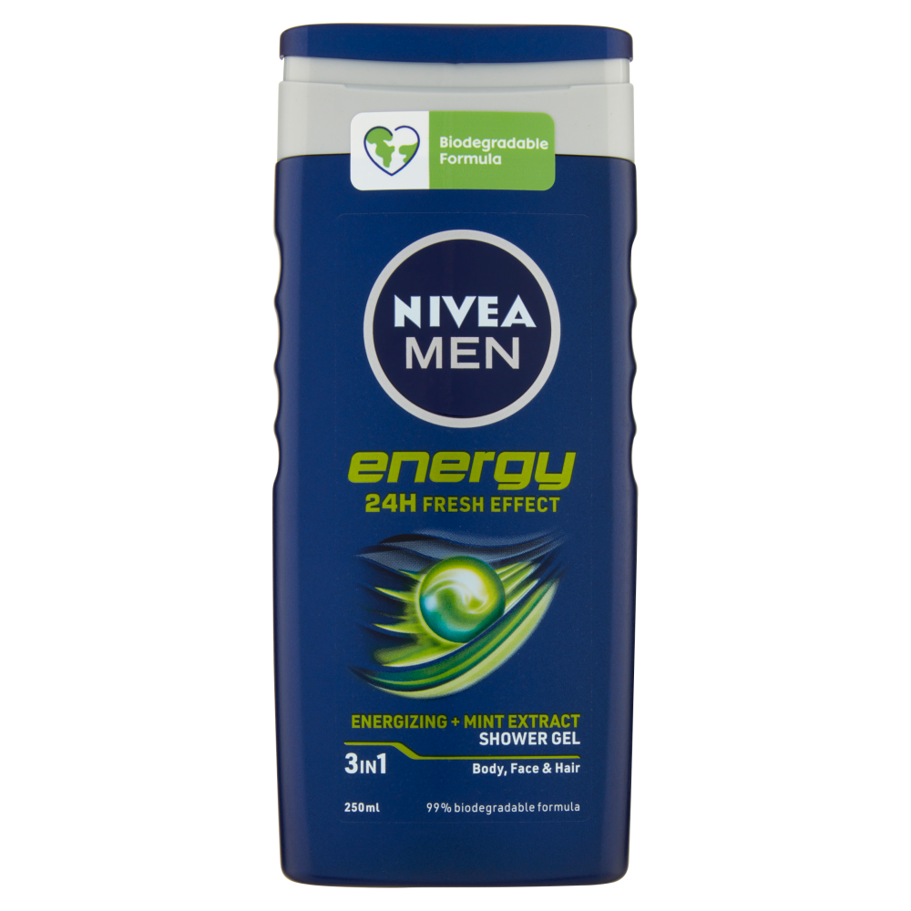 NIVEA MEN DOCCIA SHAMPOO 250ML 3IN1 ENERGY 24H FRESH EFFECT