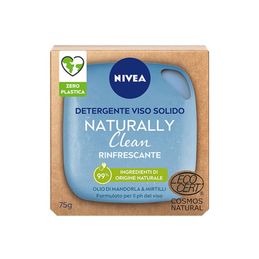 NIVEA DETERGENTE VISO SOLIDO 75G NATURALLY CLEAN RINFRESCANTE