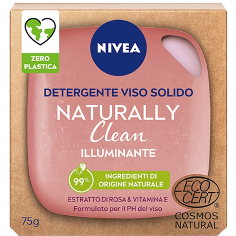 NIVEA DETERGENTE VISO SOLIDO 75G NATURALLY CLEAN ILLUMINANTE