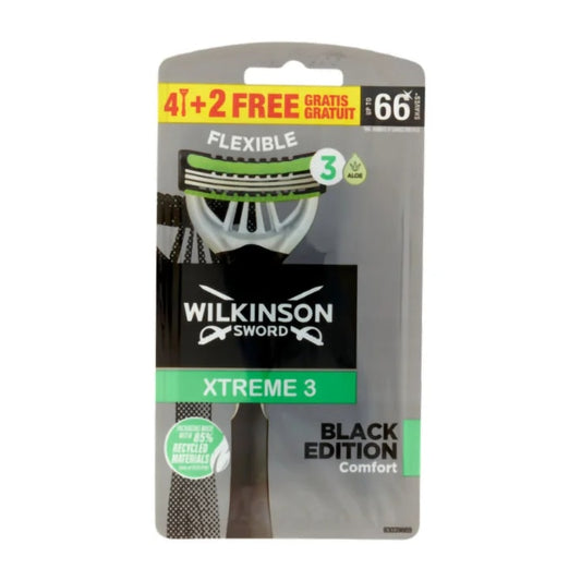 WILKINSON RASOIO XTREME 3 BLACK EDITION COMFORT 4+2PZ