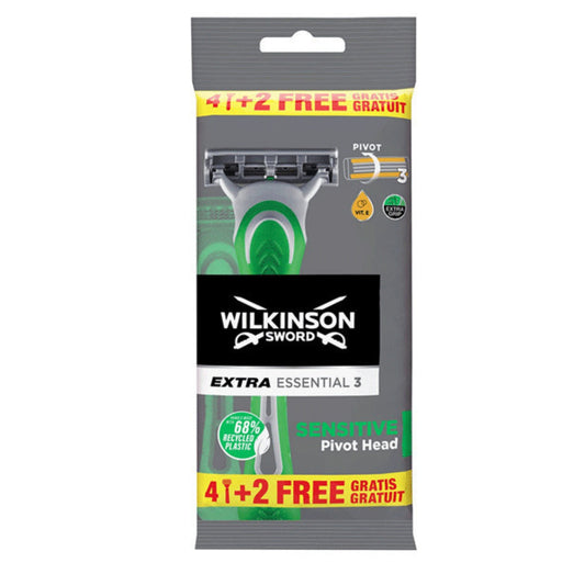 WILKINSON RASOIO EXTRA ESSENTIAL 3 SENSITIVE PIVOT HEAD 4+2PZ