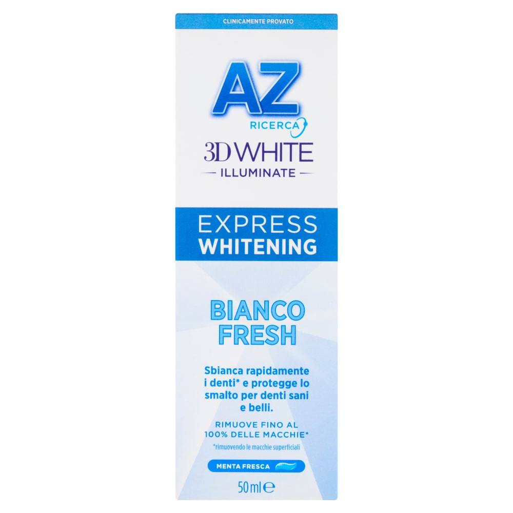 AZ DENTIFRICIO 75ML 3D ILLUMINATE EXPRESS WHITENING BIANCO FRESH MENTA FRESCA