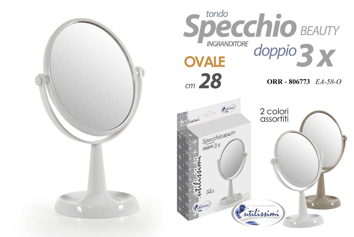 GICOS SPECCHIO BEAUTY DOPPIO 3X CM.28 2 COLORI ASSORTITI