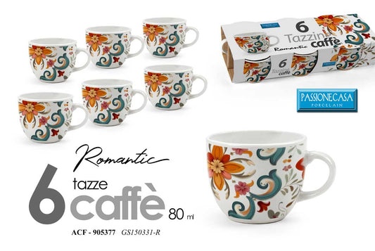 GICOS ROMANTIC 6 TAZZE CAFFE' 80ML