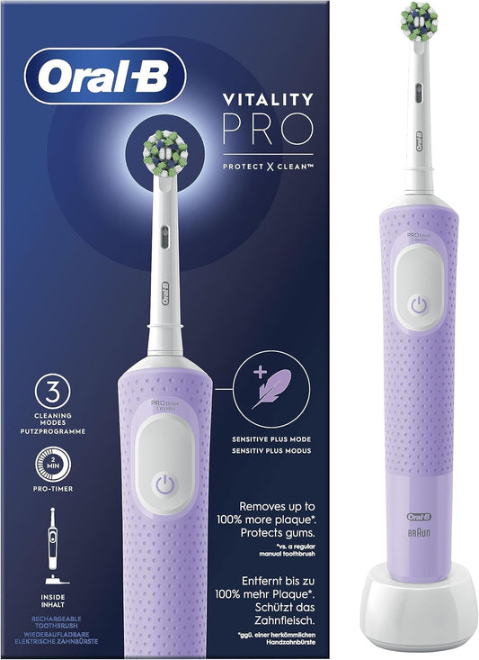 ORAL-B SPAZZOLINO ELETTRICO VITALITY PRO TIMER 3 CLEANING MODES LILLA