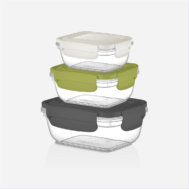 BELLI E FORTI SET 3 FRIGO BOX RETTANGOLARI 0,4-0,8-1,4L