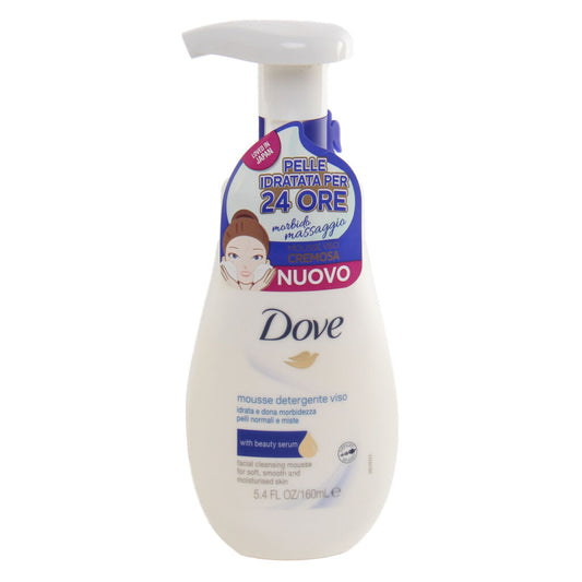 DOVE MOUSSE DETERGENTE VISO 160ML IDRATANTE PELLI SECCHE