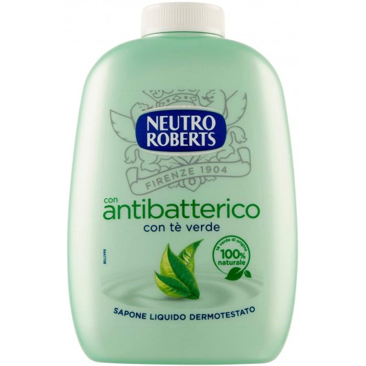 NEUTRO ROBERTS SAPONE LIQUIDO RICARICA 200ML CON ANTIBATTERICO CON TE' VERDE