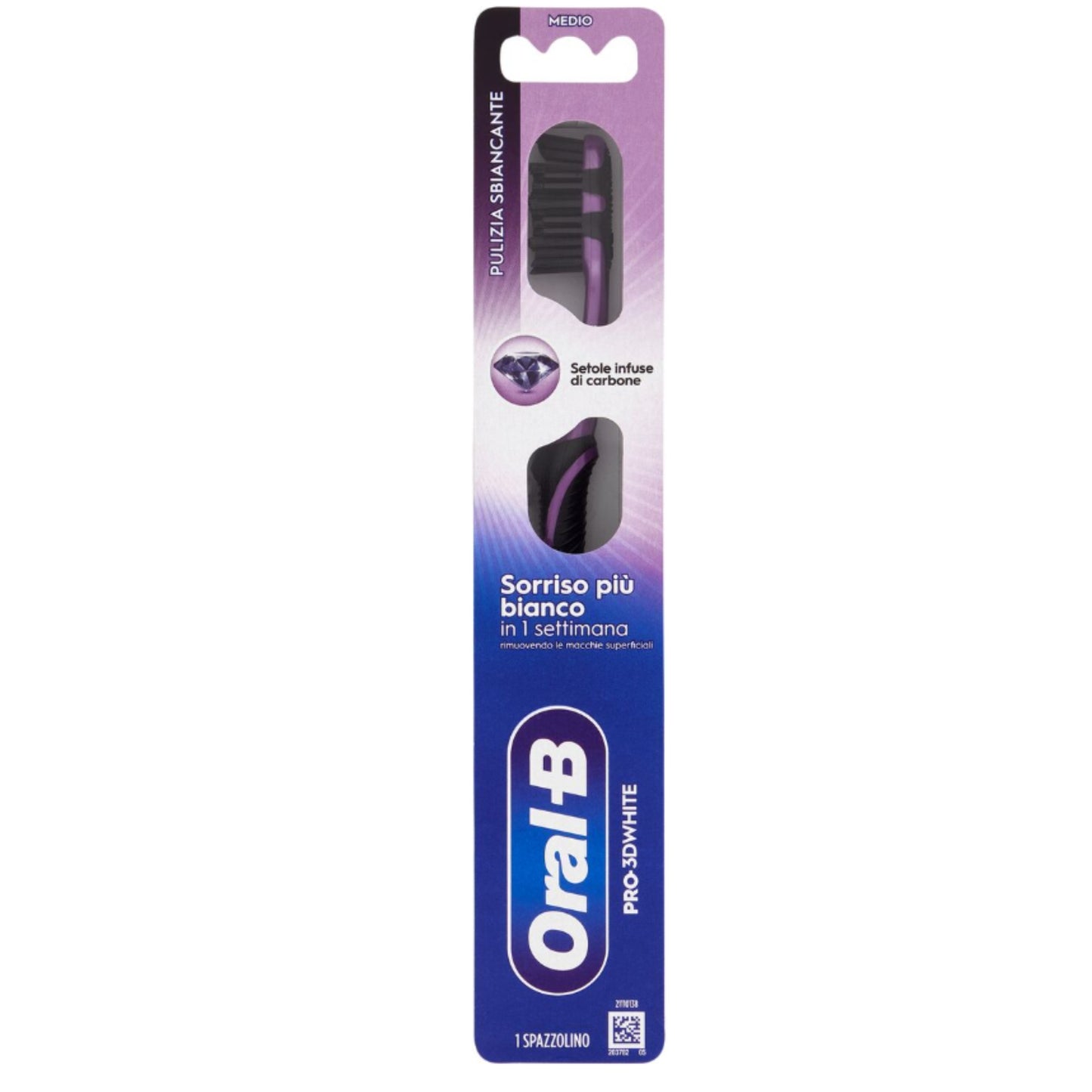 ORAL-B SPAZZOLINO PRO-3D WHITE CARBONE PULIZIA SBIANCANTE MEDIO