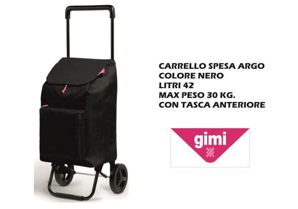 GIMI CARRELLO SPESA NEW ARGO 42LT NERO