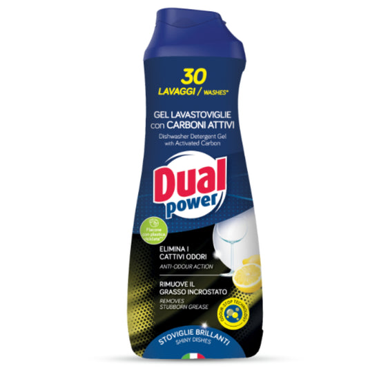 DUAL POWER GEL LAVASTOVIGLIE 30LAV. 600ML CARBONI ATTIVI