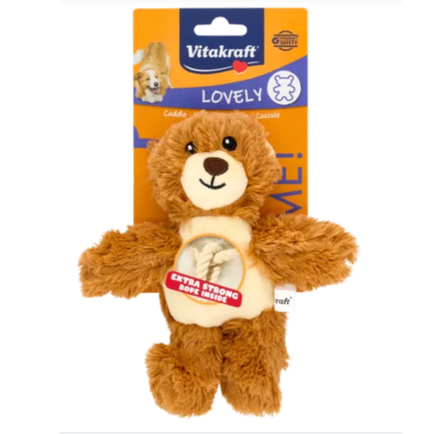 VITAKRAFT LOVELY ORSETTO IN PELUCHE MISURA S CM.18 CON CORDA INTERNA