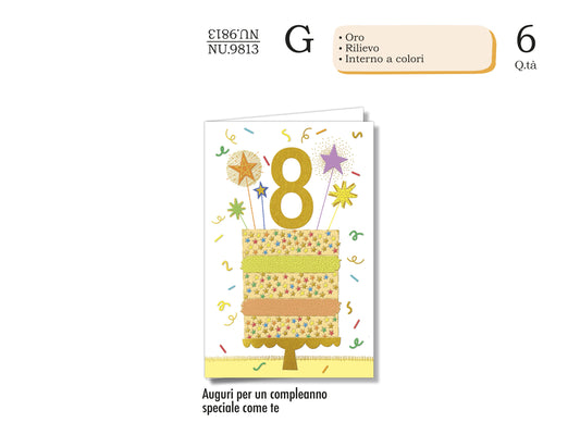 CROMO NB BIGLIETTO NUMERI BAMBINI 8 NU.9813