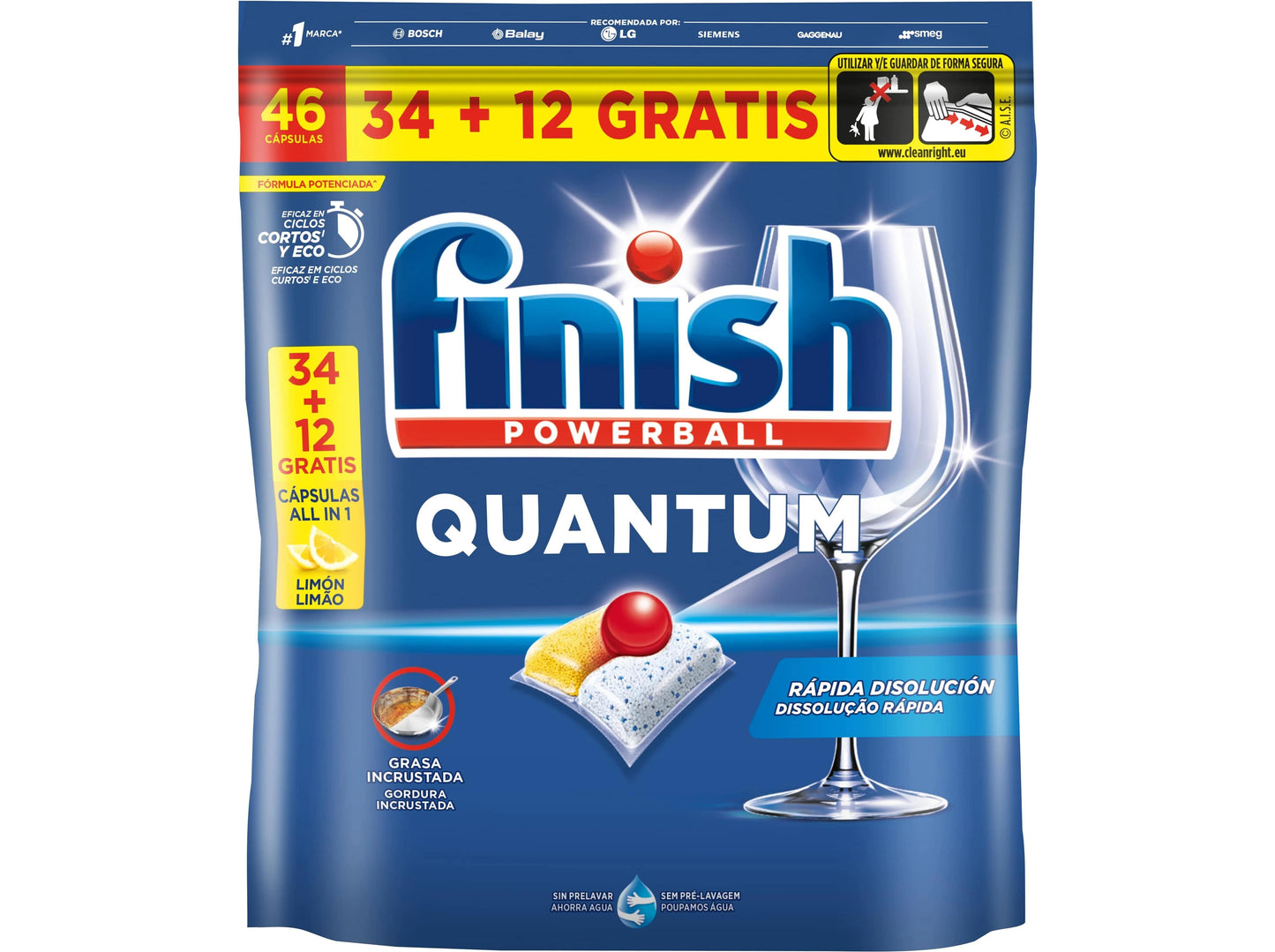 FINISH POWERBALL QUANTUM X34+12 CAPS LIMONE