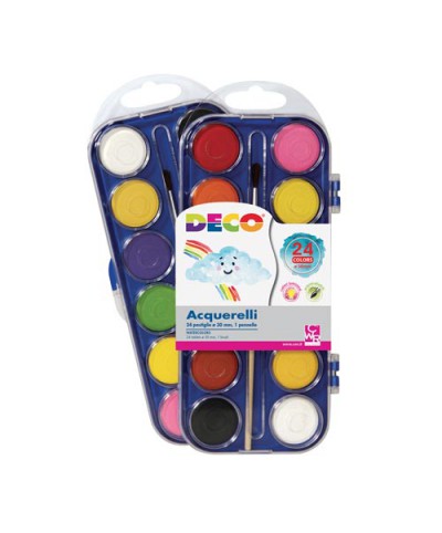 CWR DECO ACQUERELLI X 12 PASTICCHE+PENNELLO