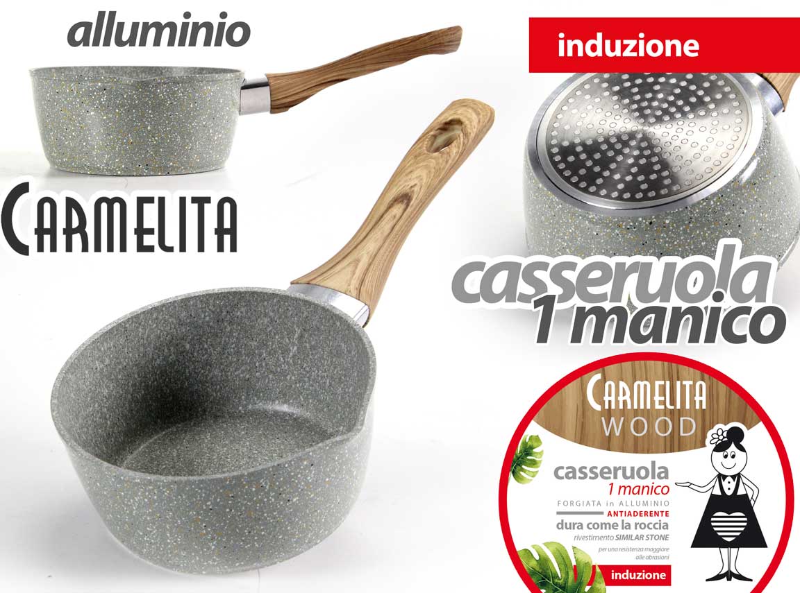 GICOS CARMELITA WOOD CASSERUOLA 1 MANICO 18CM INDUZIONE