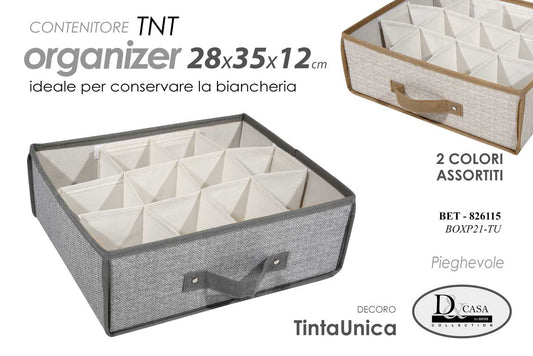 GICOS CONTENITORE TNT ORGANIZER PIEGHEVOLE CM.28X35X12 COLORI ASSORTITI
