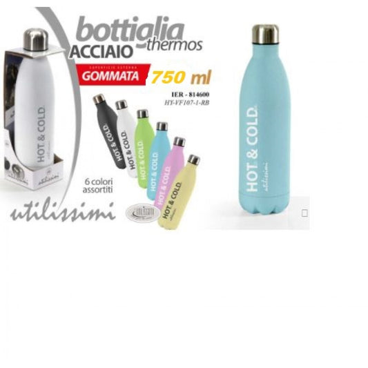 GICOS BOTTIGLIA THERMOS ACCIAIO GOMMATA 750ML