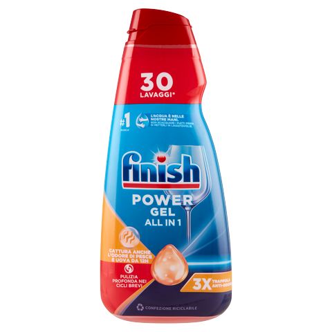 FINISH POWER GEL ALL IN 1 MAX 600ML 30 LAVAGGI ANTIODORE