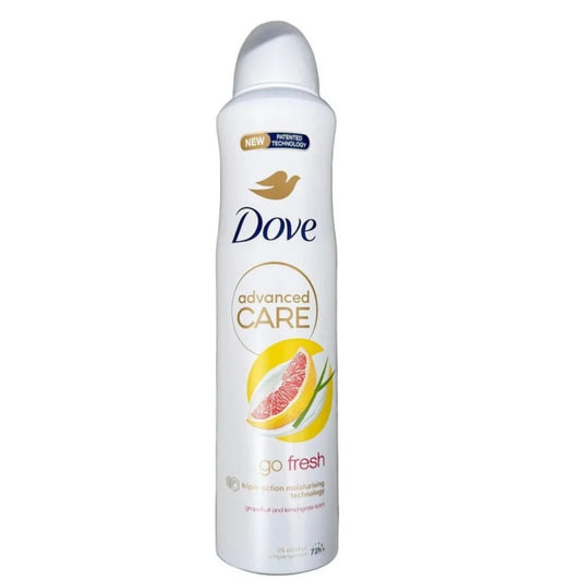 DOVE DEO SPRAY 250ML ADVANCED CARE GO FRESH GRAPEFRUIT & LEMONGRASS SCENT 72H
