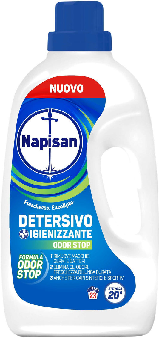 NAPISAN LAVATRICE LIQUIDO 1,15L 23 LAVAGGI IGIENIZZANTE ODOR STOP