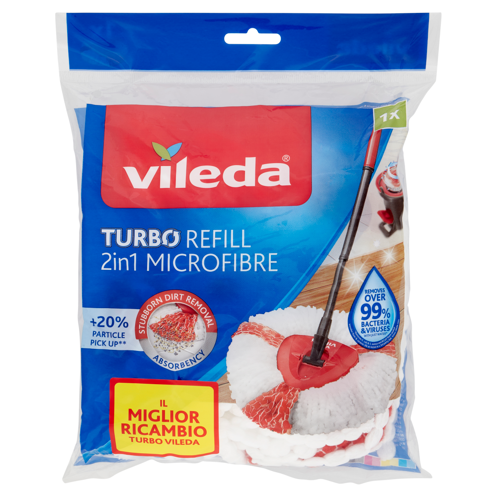 VILEDA TURBO REFILL 2IN1 MICROFIBRE MOP 1PZ