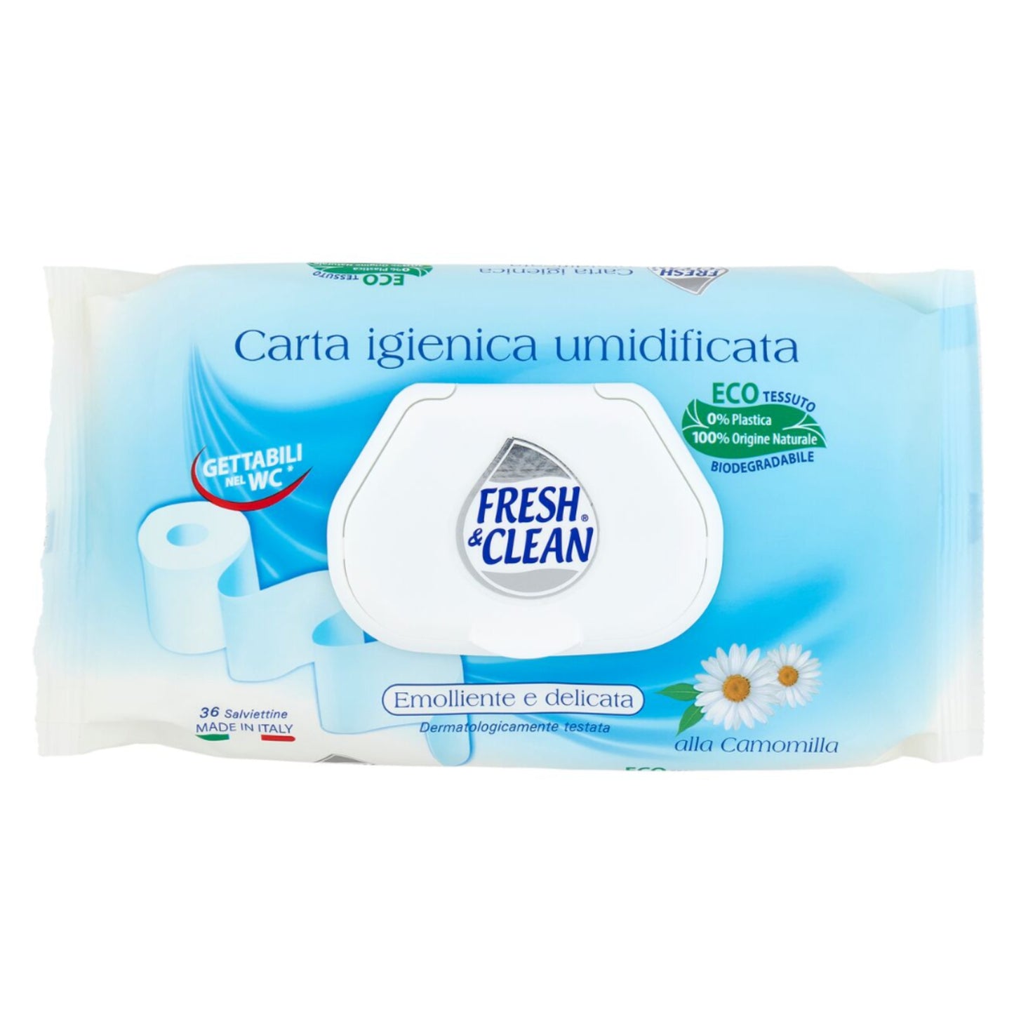 FRESH&CLEAN CARTA IGIENICA UMIDIFICATA X36 ALLA CAMOMILLA