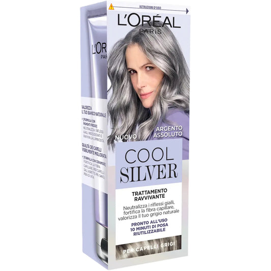 L'OREAL COOL SILVER TRATTAMENTO RAVVIVANTE PER CAPELLI GRIGI 14ML 03 ARGENTO ASSOLUTO