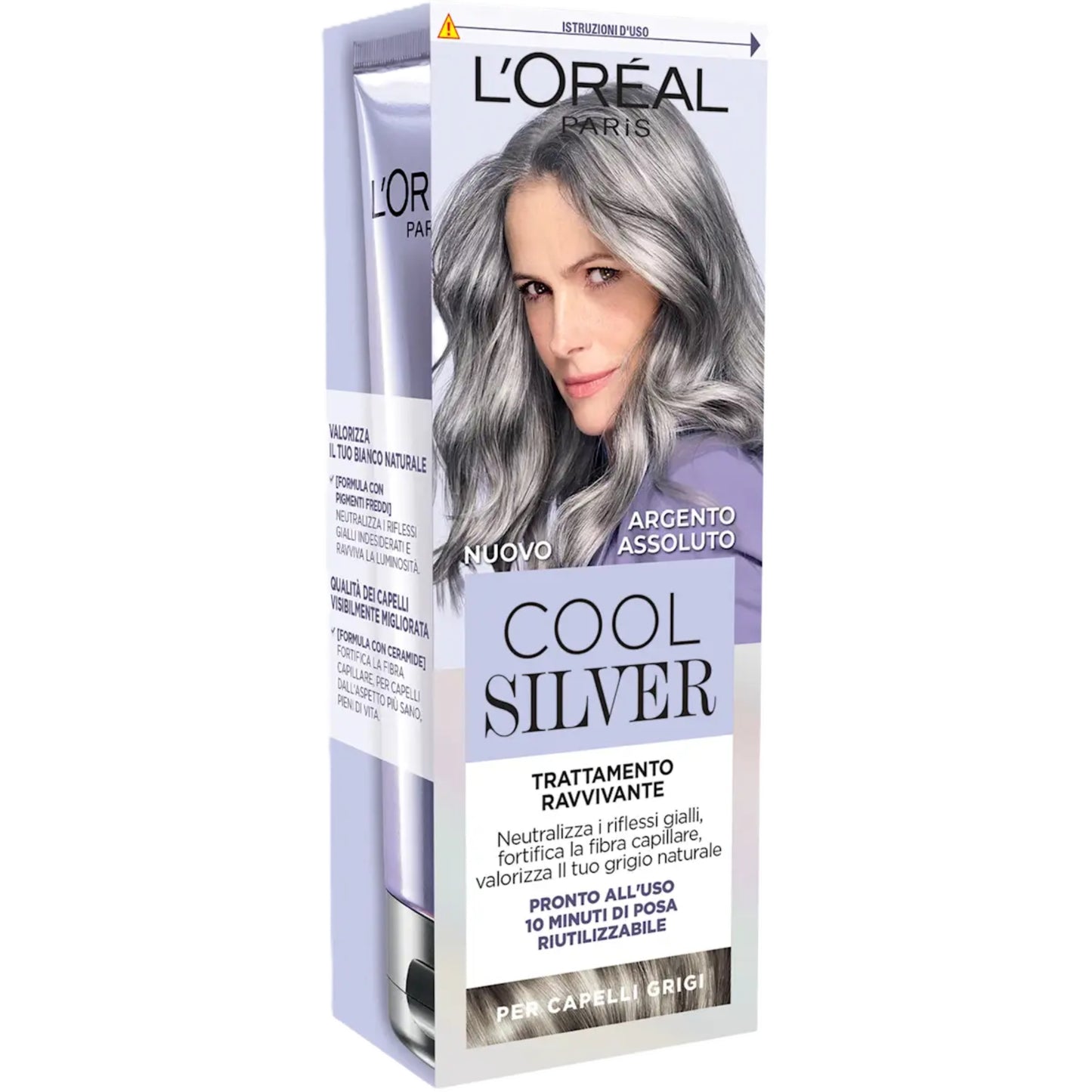 L'OREAL COOL SILVER TRATTAMENTO RAVVIVANTE PER CAPELLI GRIGI 14ML 03 ARGENTO ASSOLUTO