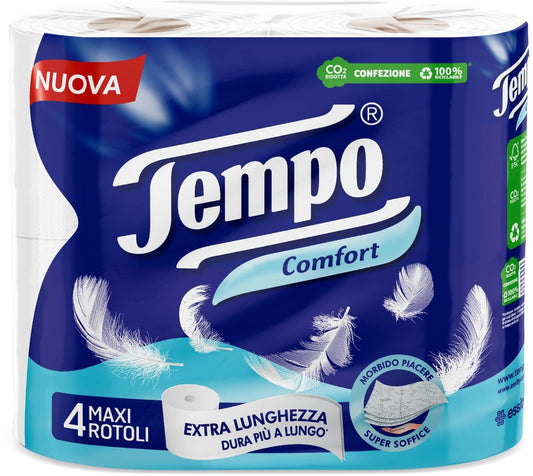 TEMPO CARTA IGIENICA COMFORT 4 MAXI ROTOLI